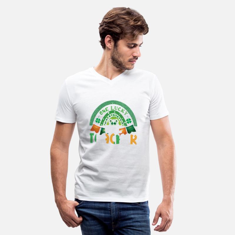 Saint Patrick Day Rainbow Clover Lucky Teacher