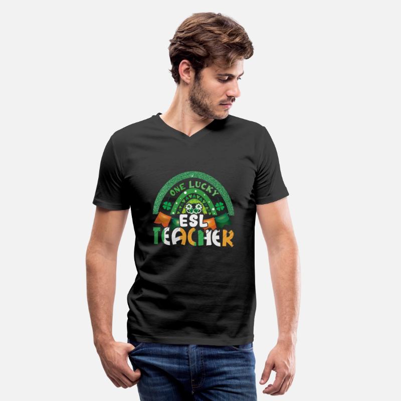 Saint Patrick Day Rainbow Clover Lucky Teacher