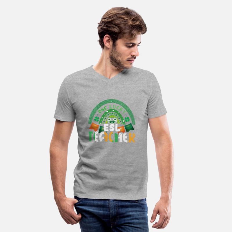 Saint Patrick Day Rainbow Clover Lucky Teacher