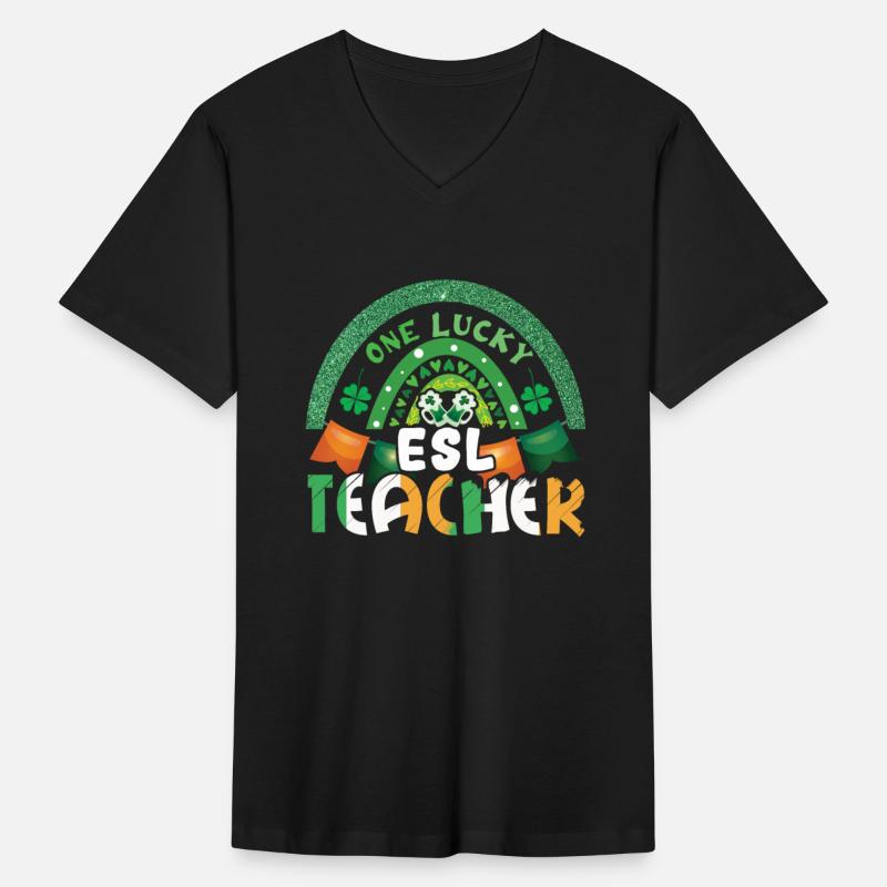 Saint Patrick Day Rainbow Clover Lucky Teacher