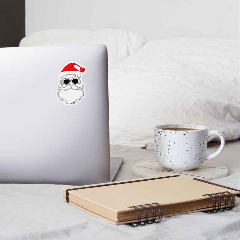 Santa With Sunglasses, Hipster Mustache Red Hat