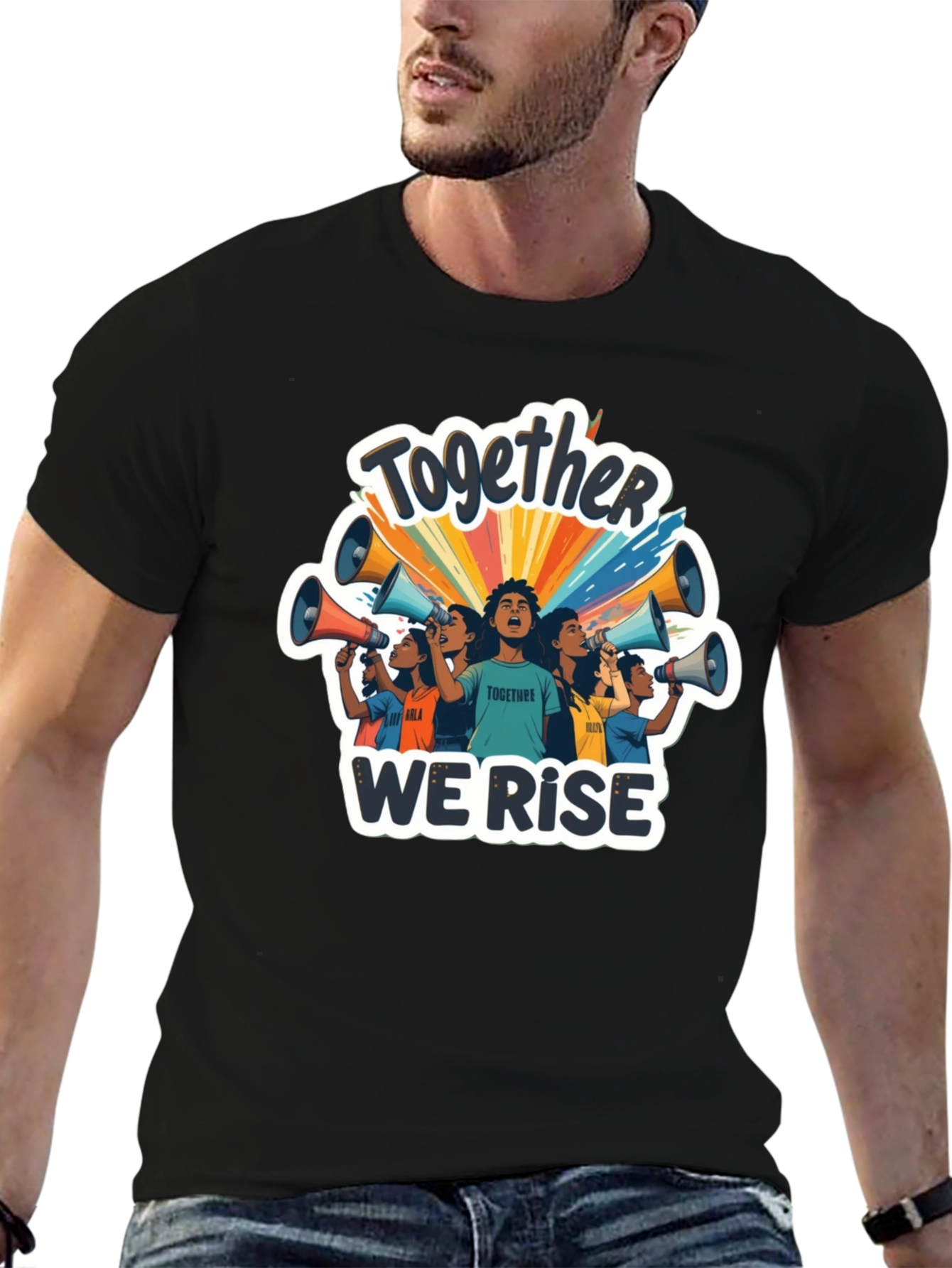 Together We Rise Graphic Tee - Black