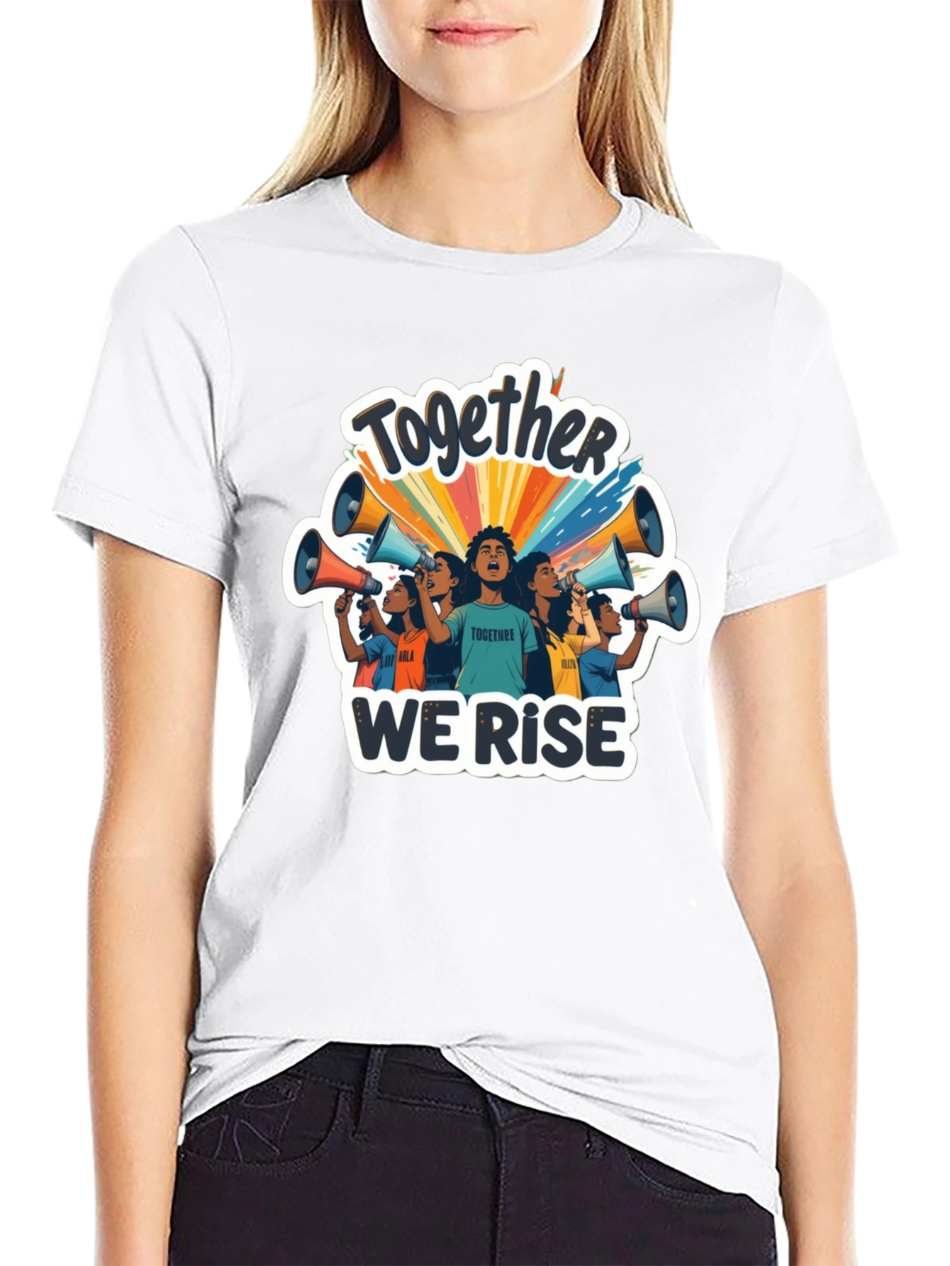 Together We Rise Graphic Tee - Black