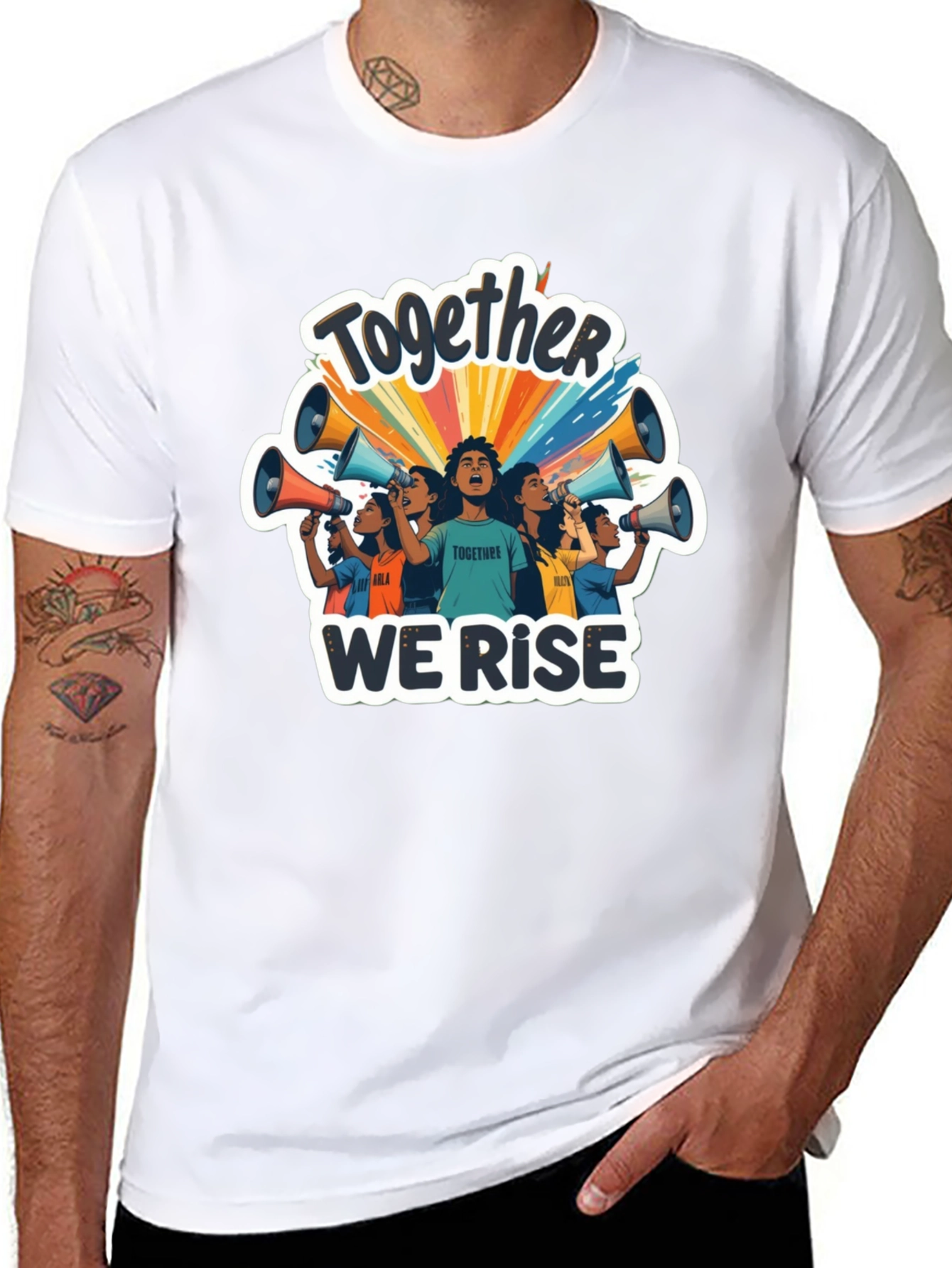 Together We Rise Graphic Tee - Black