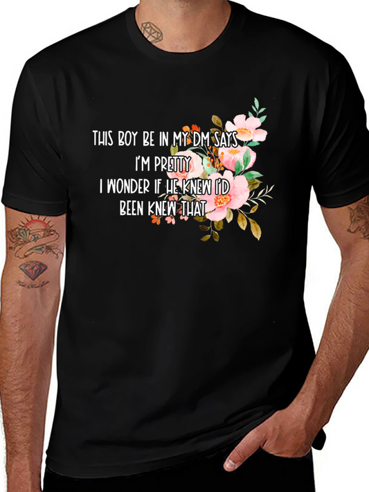 Floral DM T-Shirt - Pretty Message Tee