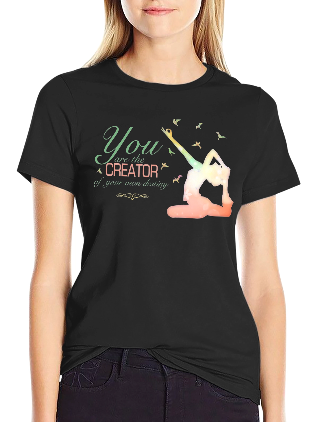 Creator Yoga Pose T-Shirt - Black