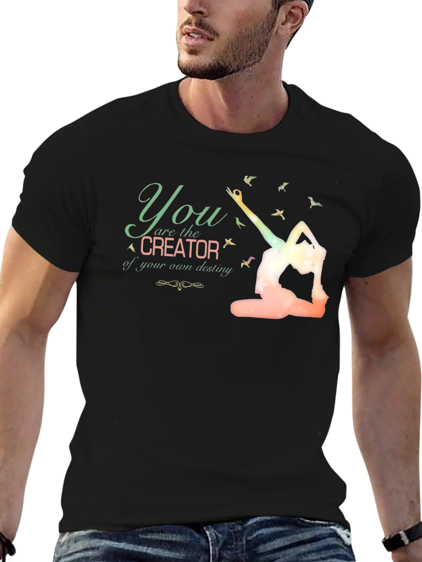 Creator Yoga Pose T-Shirt - Black