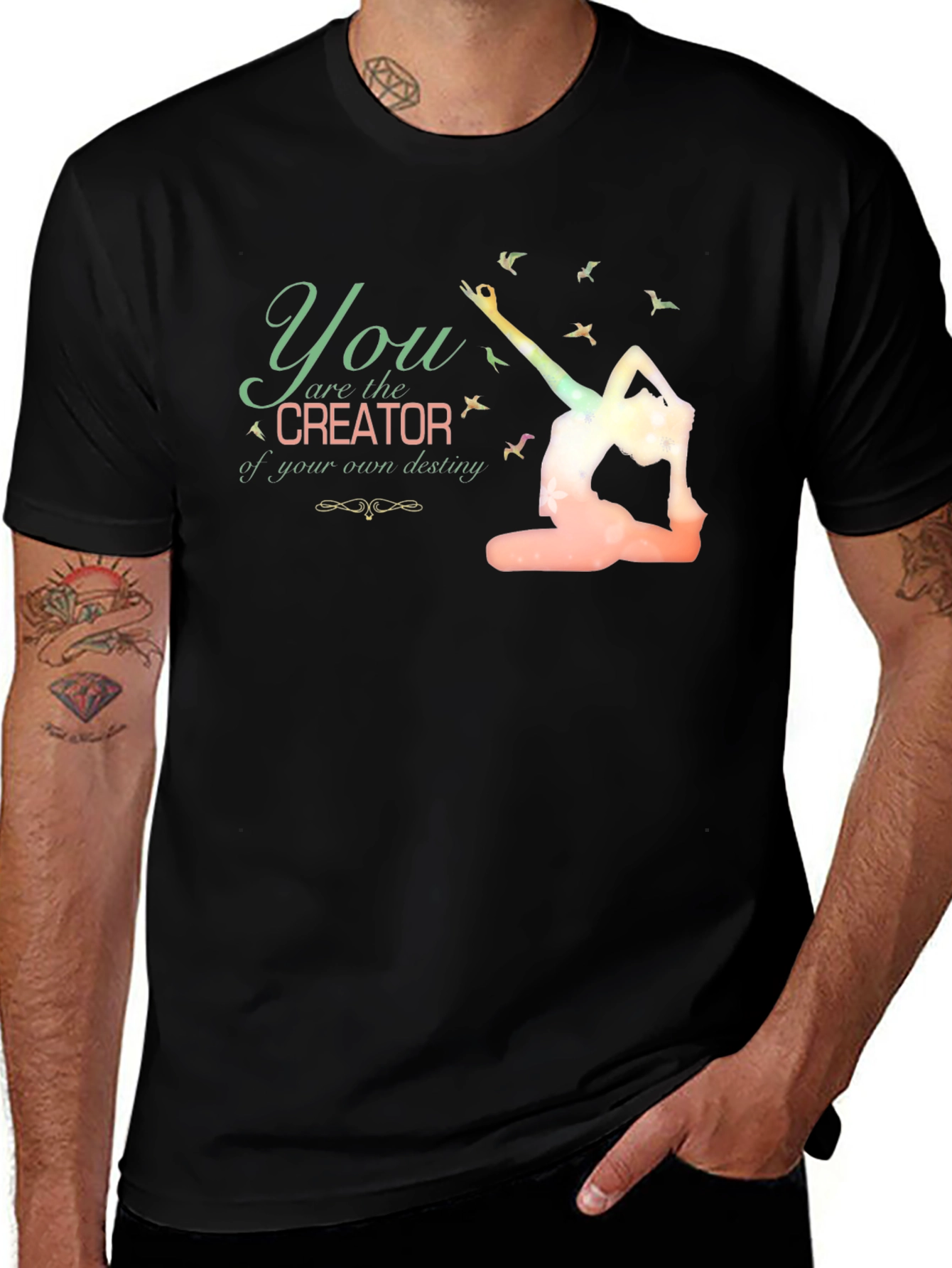 Creator Yoga Pose T-Shirt - Black