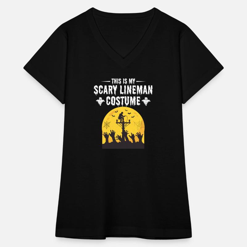 Scary Lineman Costume Halloween Power Line Design