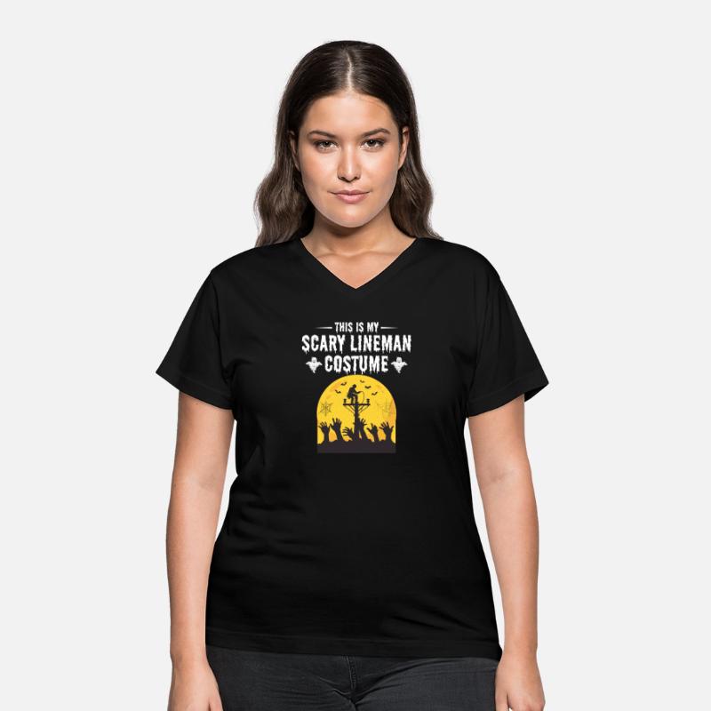 Scary Lineman Costume Halloween Power Line Design