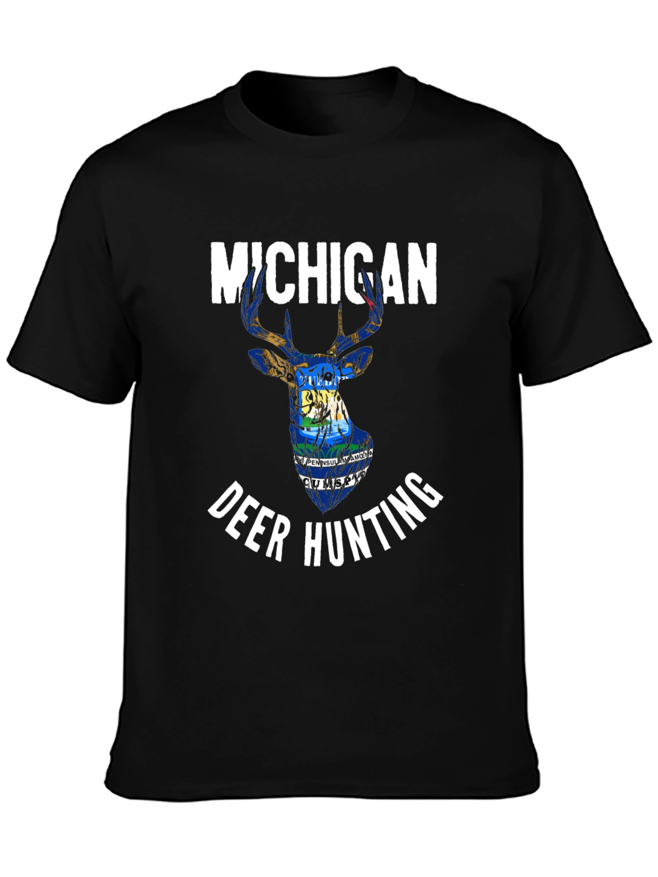 Michigan Deer Hunting Black T-Shirt