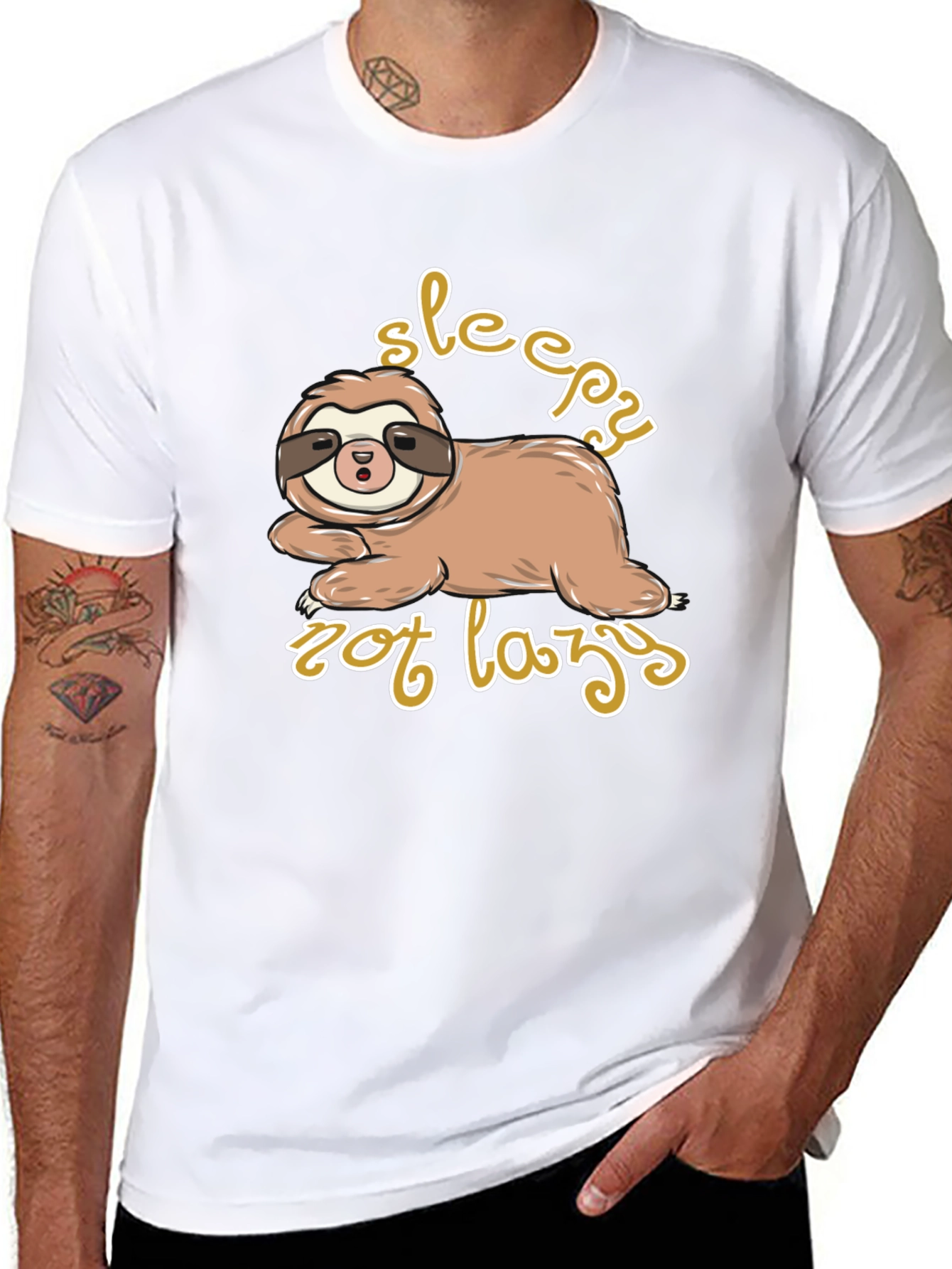Sleepy Sloth Graphic Tee - Relaxed Fit