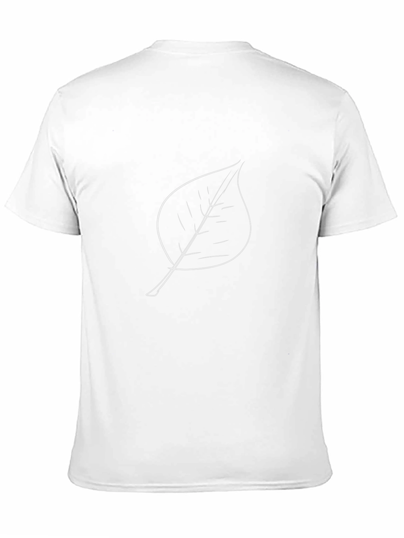 Leaf Outline Graphic Black T-Shirt
