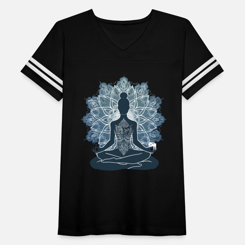 Serene Silhouette: Yoga Pose with Mandala Essence