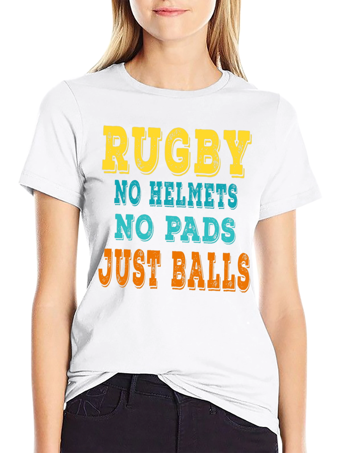 Rugby: No Helmets No Pads Just Balls T-Shirt