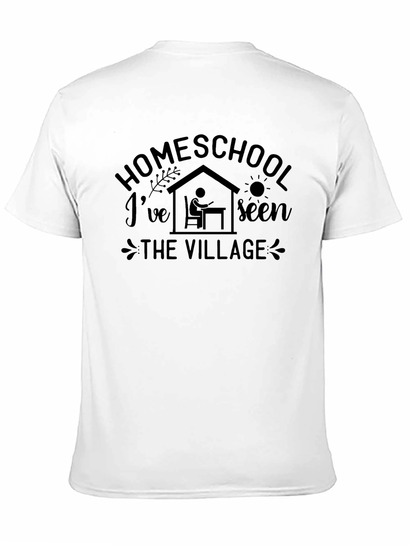 Homeschool Seen The Village Black T-Shirt