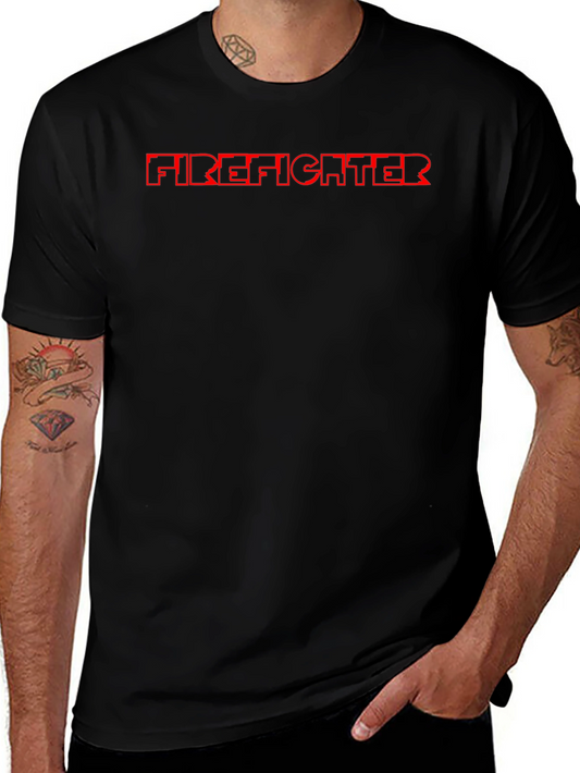 Firefighter T-Shirt - Bold Red Graphic Tee