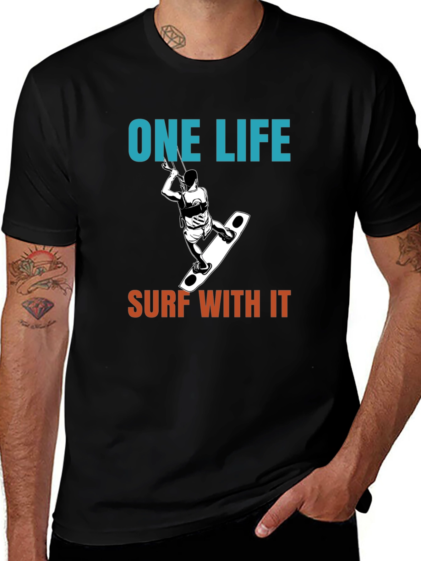 One Life Surf With It Tee