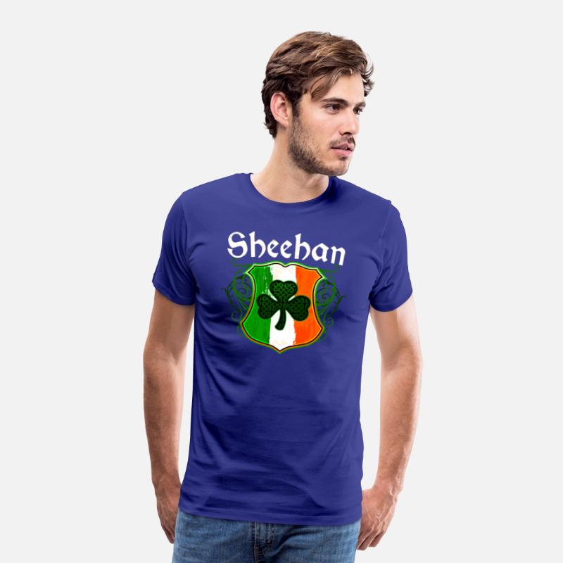 Sheehan Irish Surname Ireland Flag Shield Shamrock