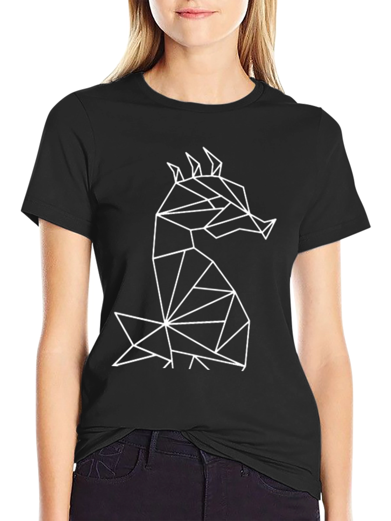 Geometric Fox T-Shirt - Modern Minimalist Design