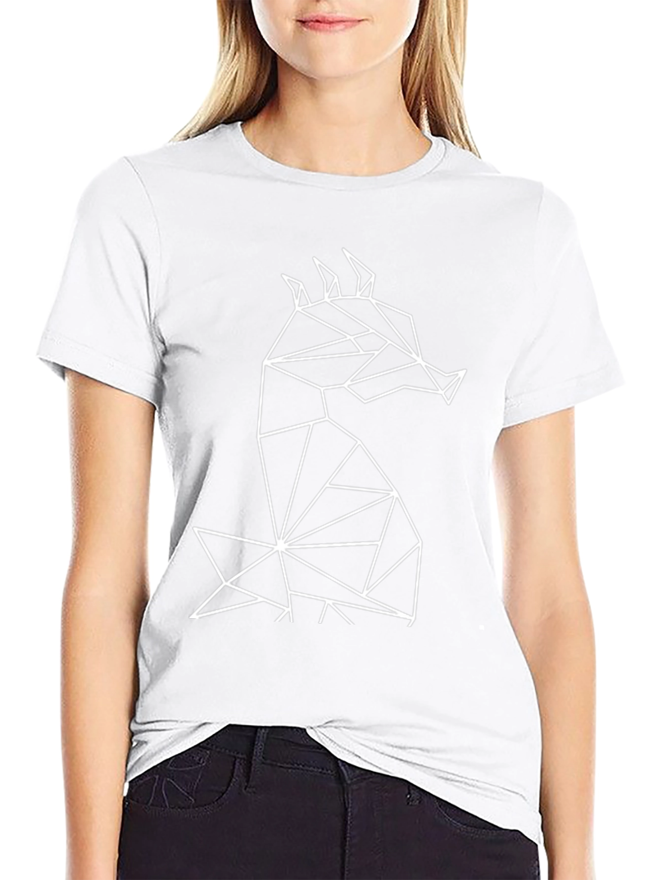 Geometric Fox T-Shirt - Modern Minimalist Design