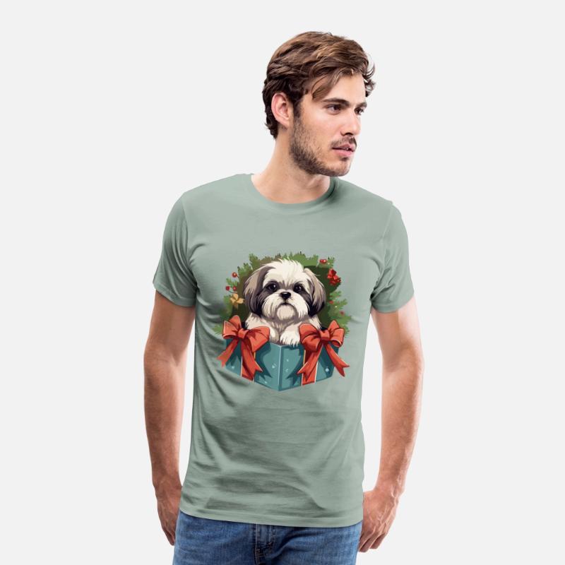 Shih Tzu Cute Dog Christmas Gift Tree Shirt