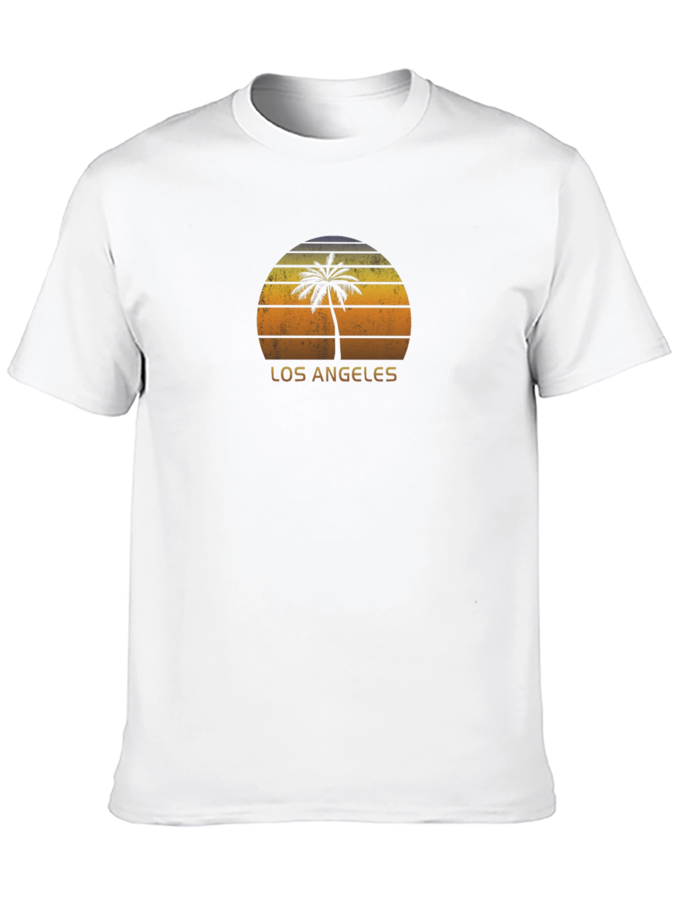 Los Angeles Sunset Palm Tree Graphic T-Shirt
