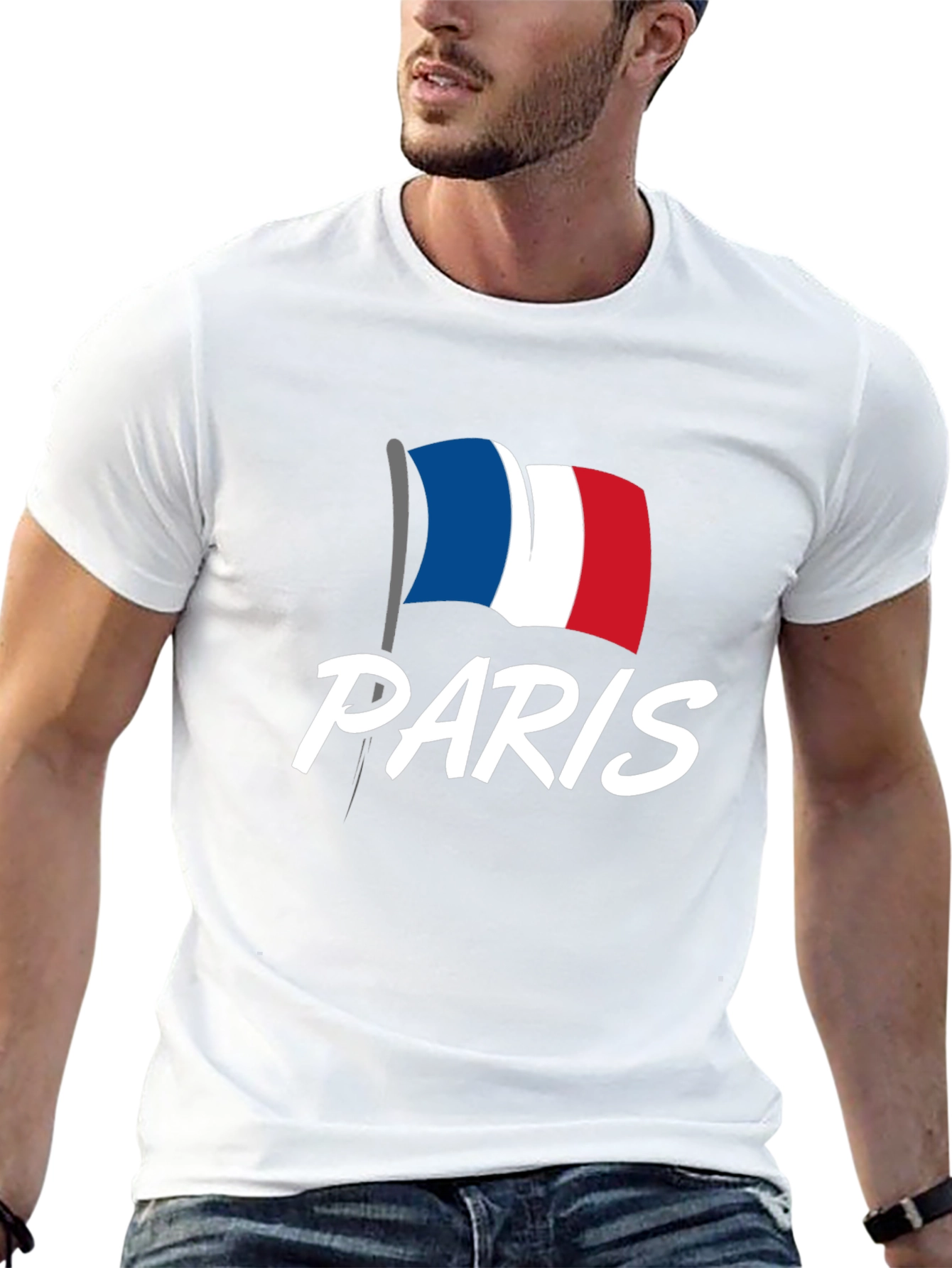 Paris France Flag Graphic T-Shirt