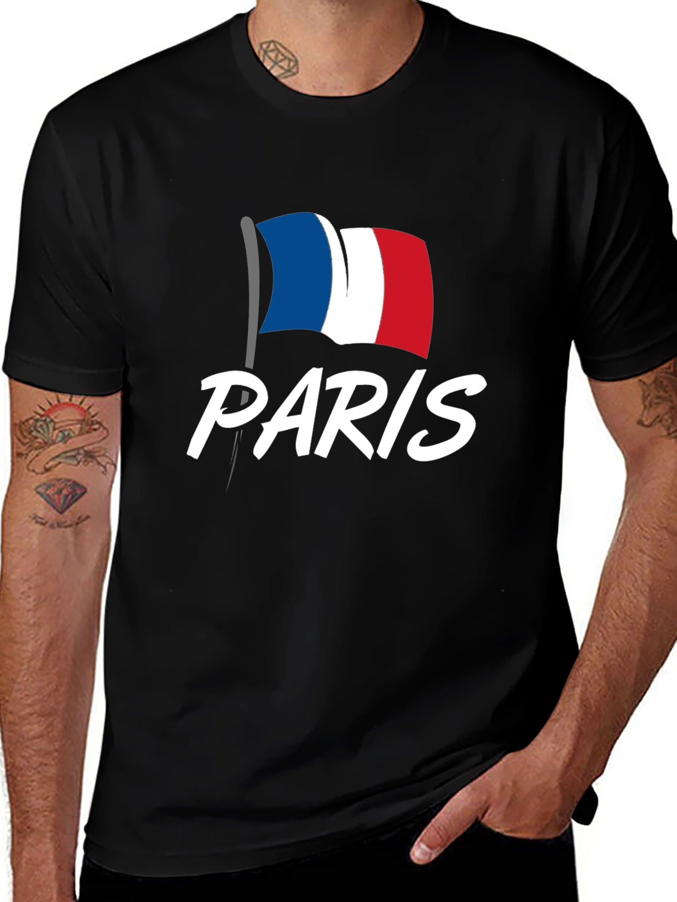 Paris France Flag Graphic T-Shirt