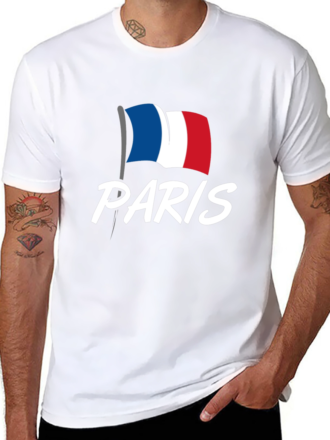 Paris France Flag Graphic T-Shirt