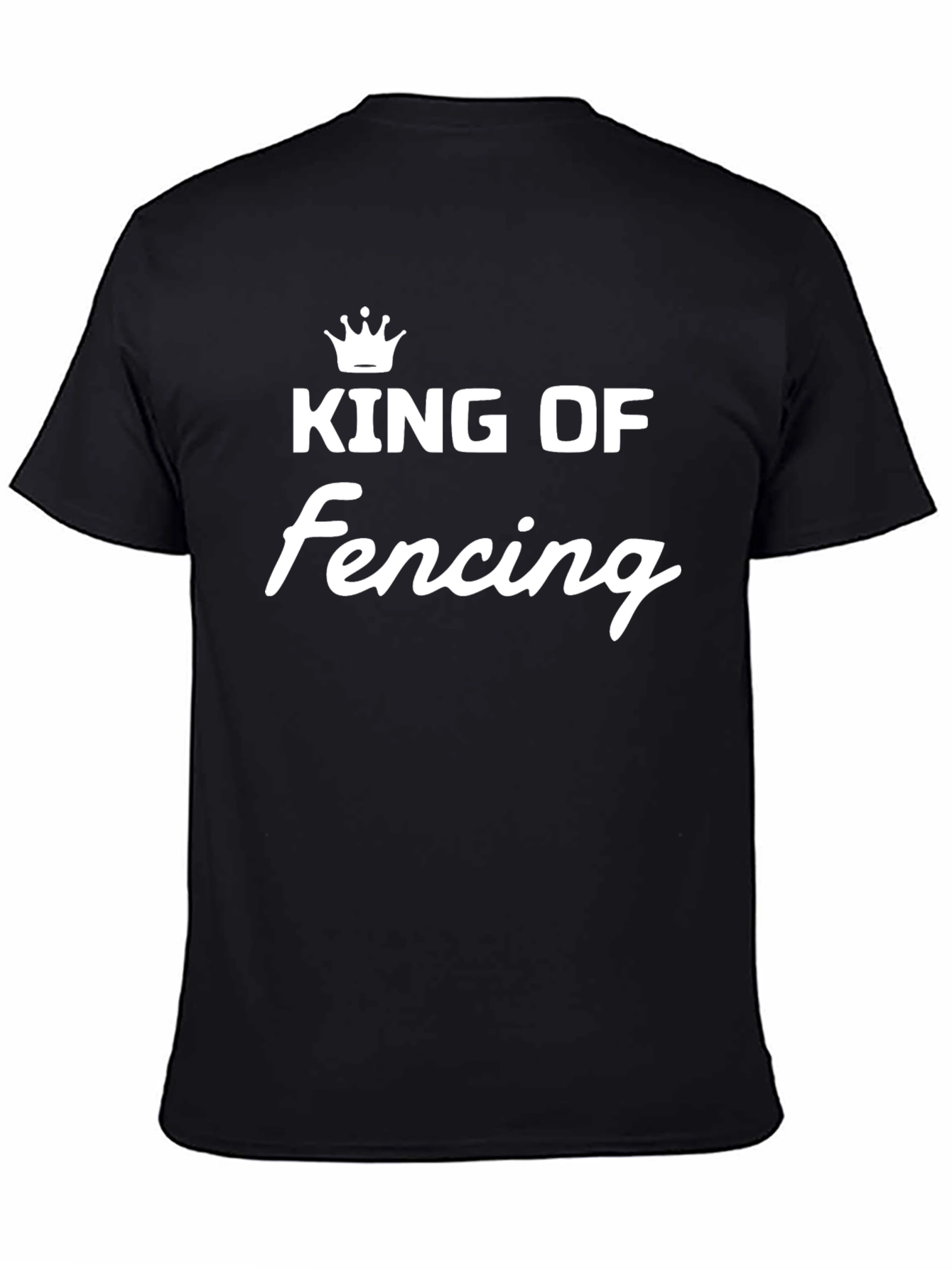 King of Fencing T-Shirt - Black Crew Neck