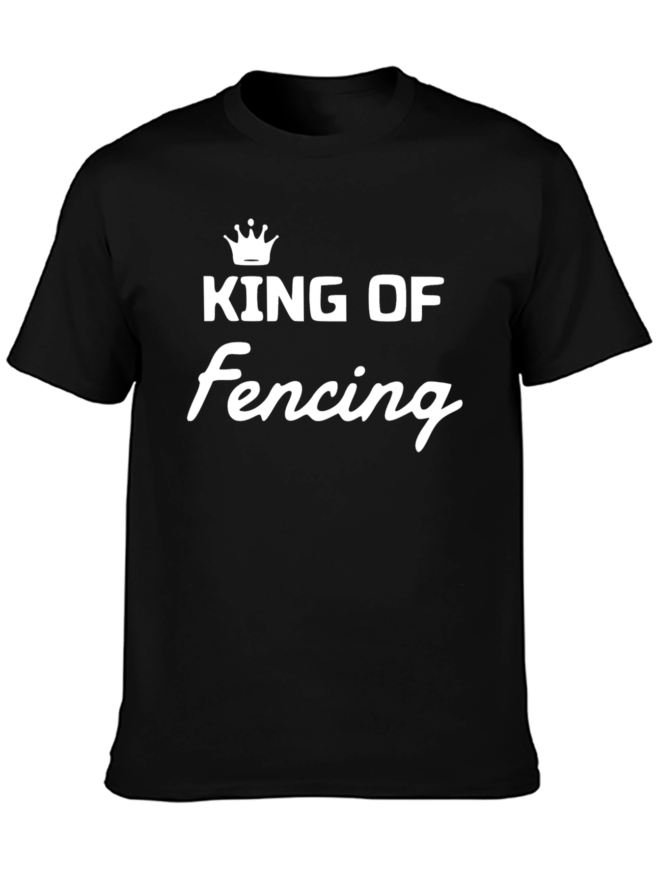 King of Fencing T-Shirt - Black Crew Neck