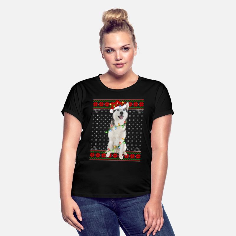 Siberian Husky Dog Ugly Christmas Lights