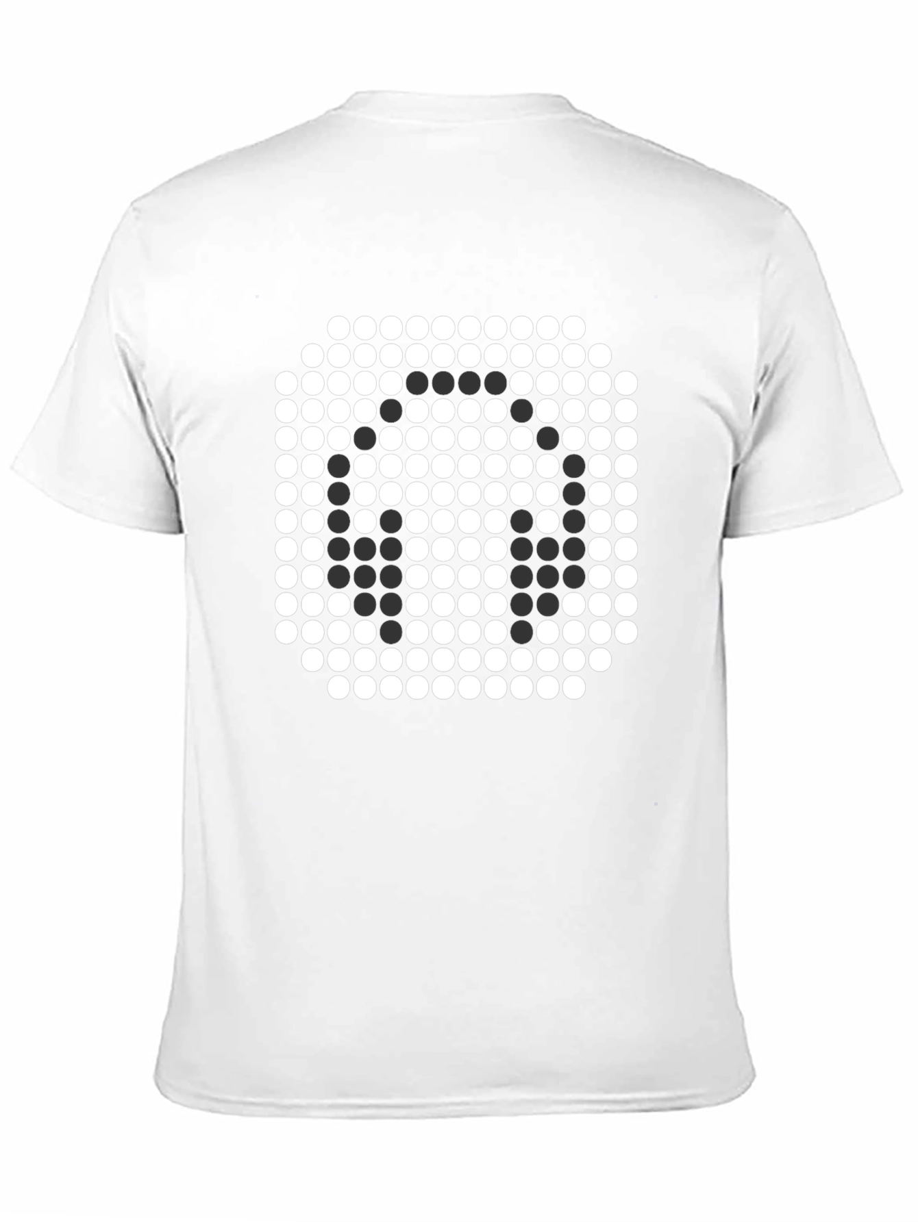 Pixelated Robot Head Black T-Shirt