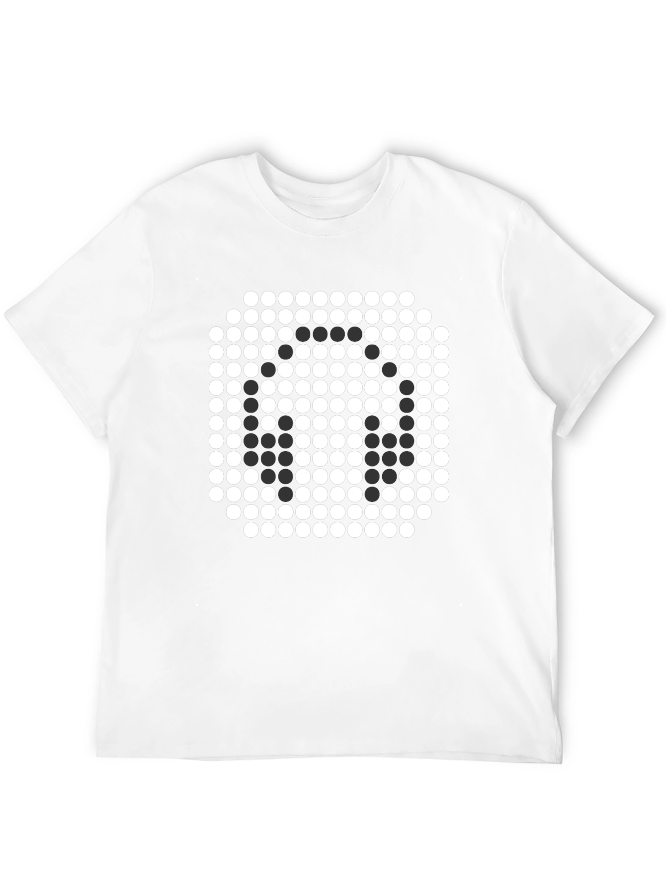 Pixelated Robot Head Black T-Shirt