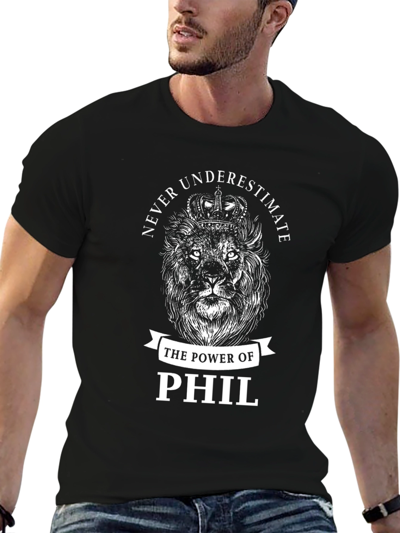 Never Underestimate Phil Lion Graphic T-Shirt
