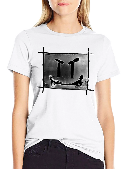 Distressed Smiley Face Graphic Tee