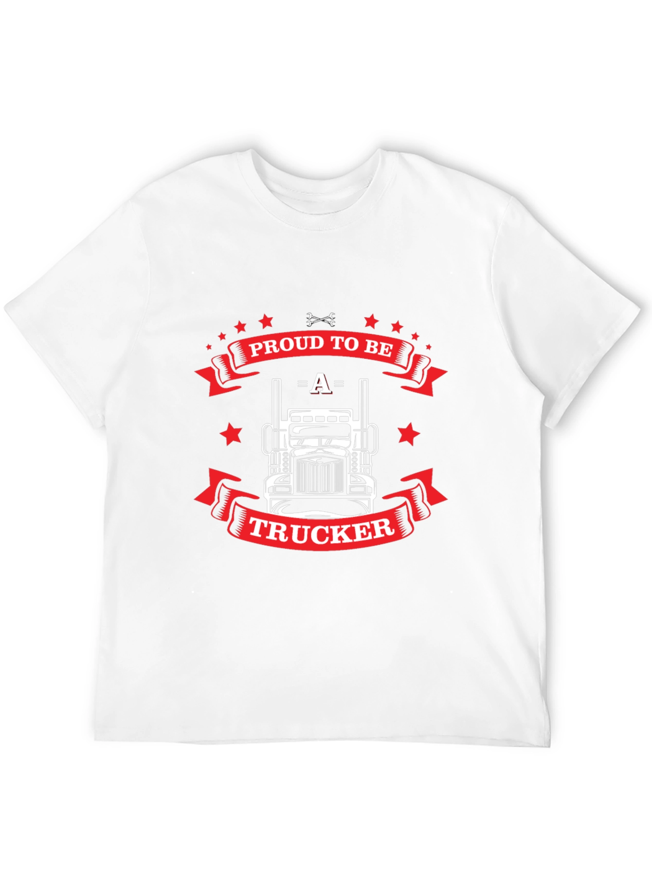 Proud Trucker Graphic T-Shirt - Black