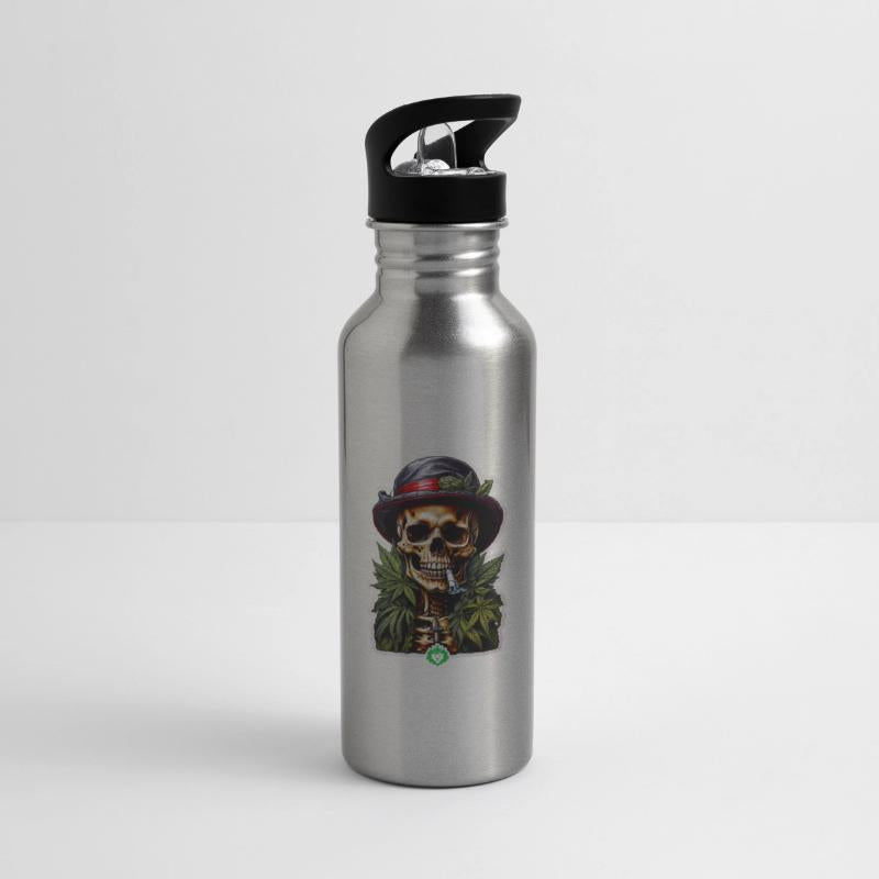 Skull smoking weed