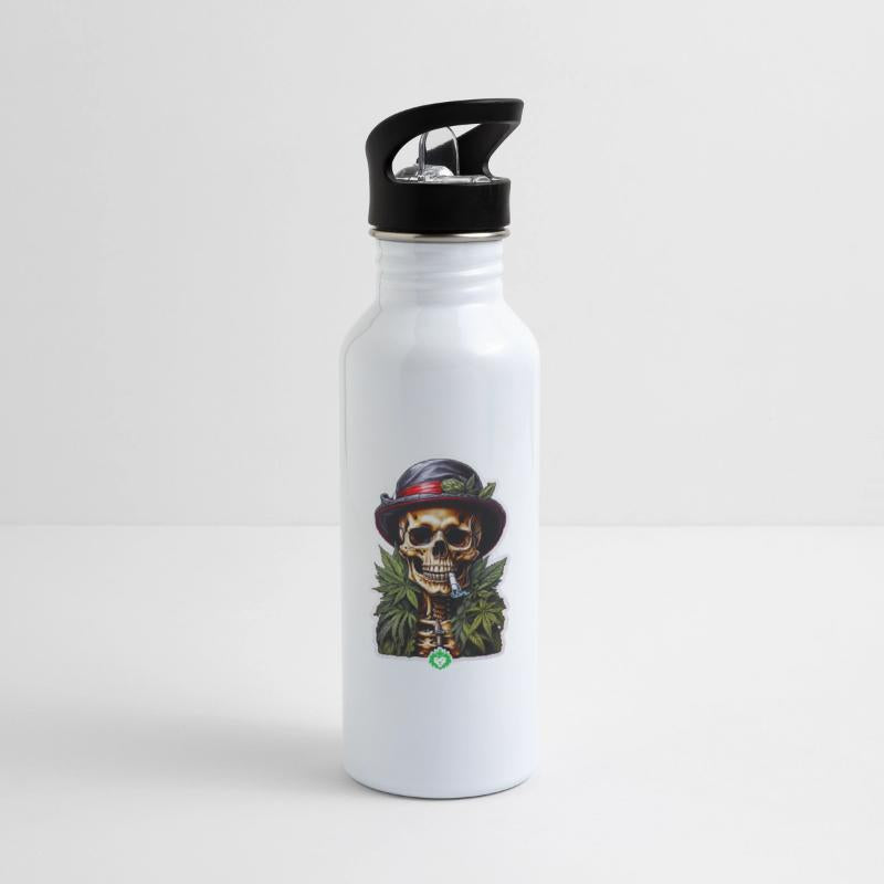 Skull smoking weed