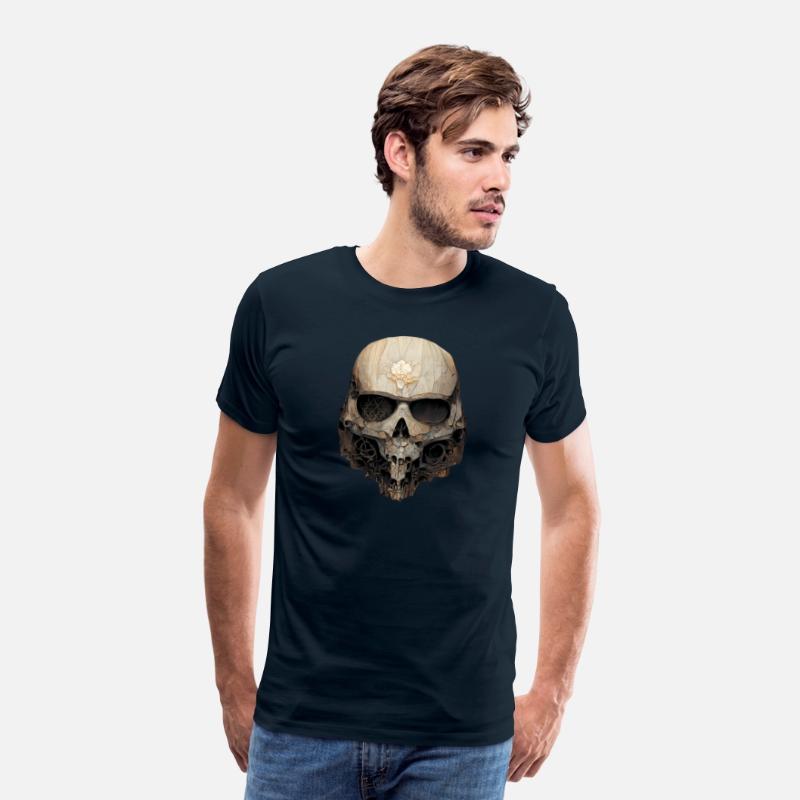 Skull Wood with ornaments