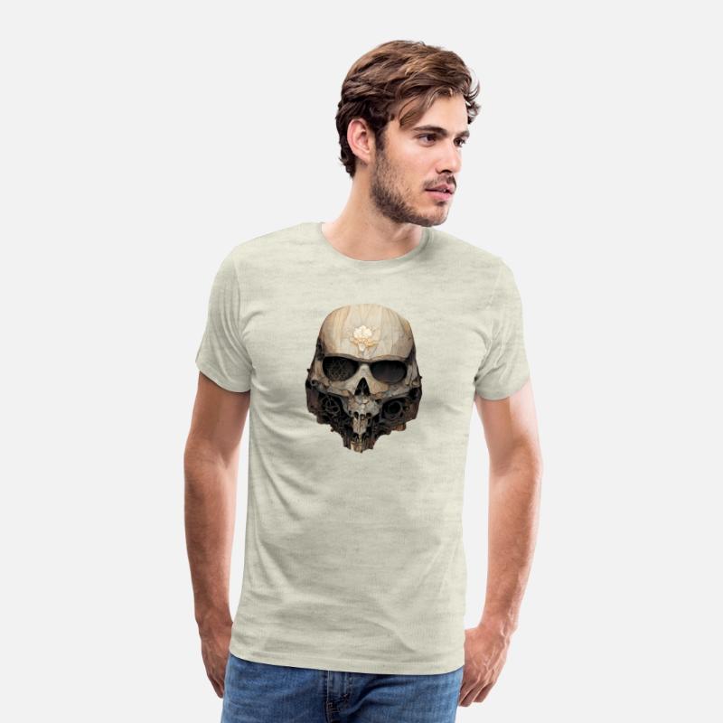 Skull Wood with ornaments