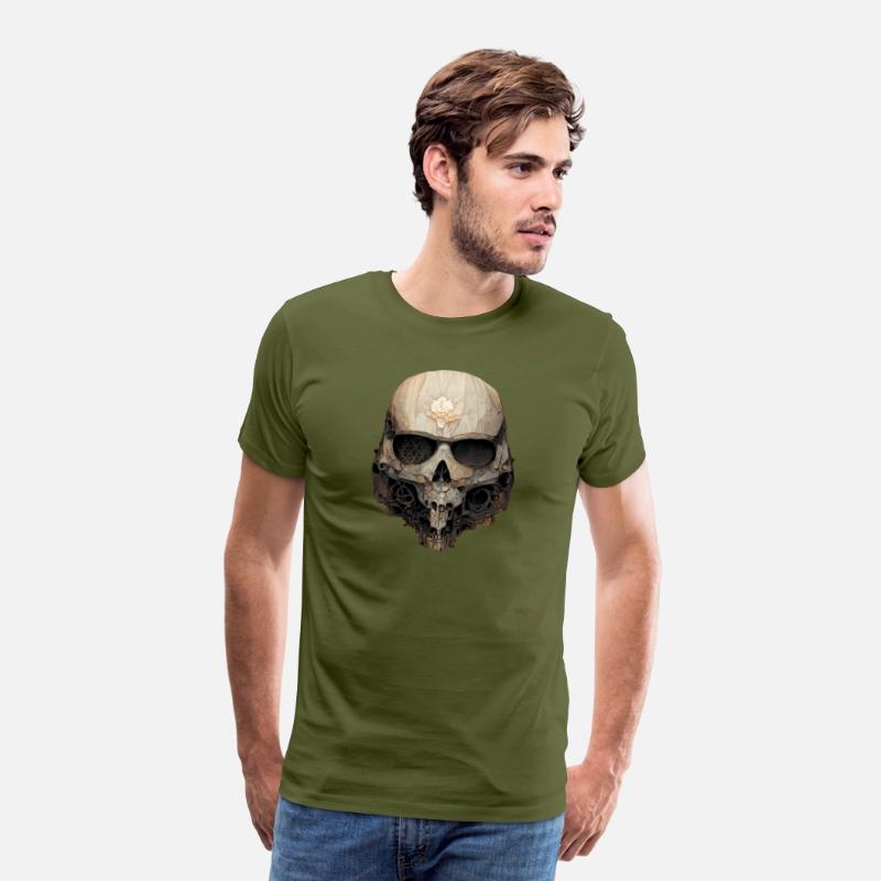 Skull Wood with ornaments
