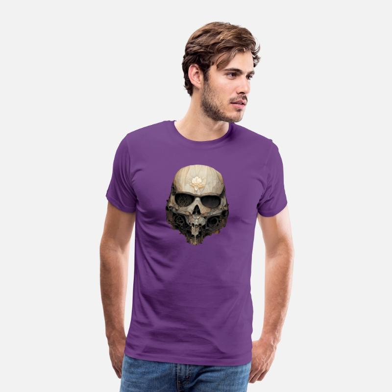 Skull Wood with ornaments