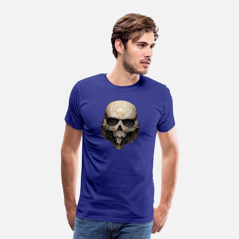 Skull Wood with ornaments
