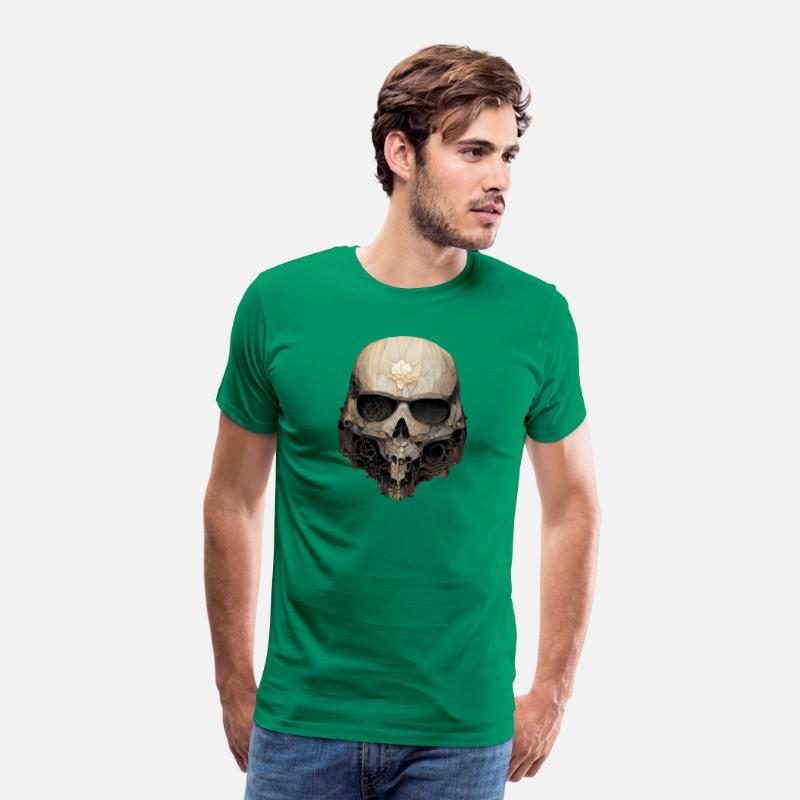 Skull Wood with ornaments