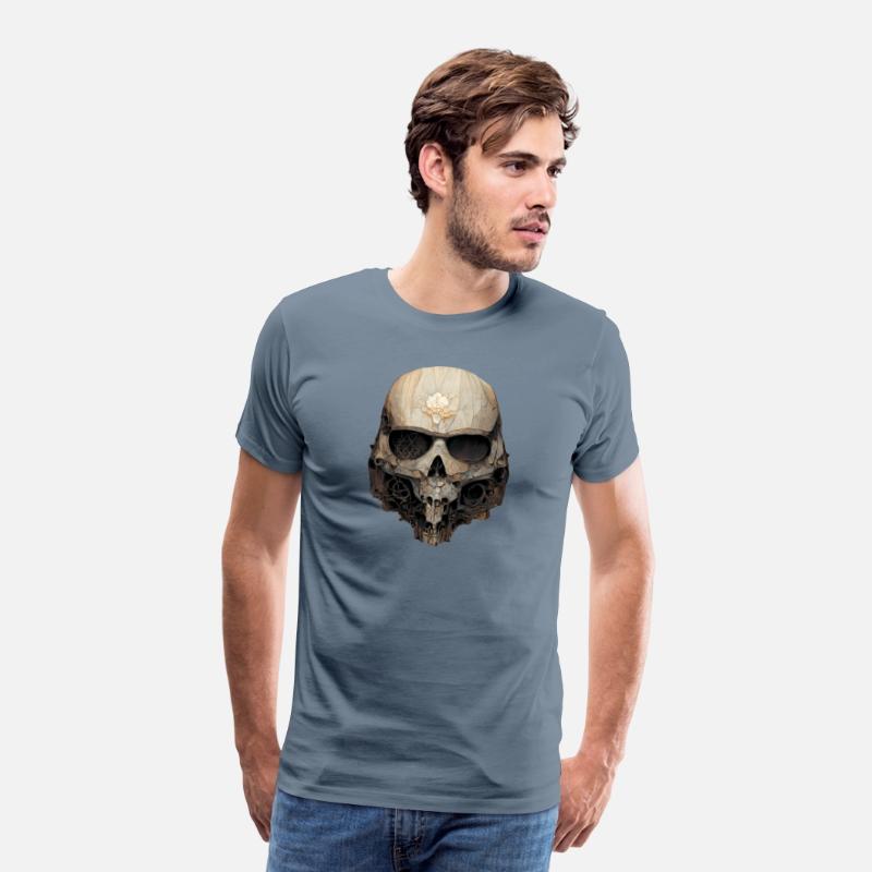 Skull Wood with ornaments
