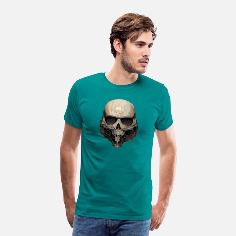 Skull Wood with ornaments