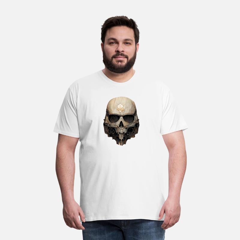Skull Wood with ornaments