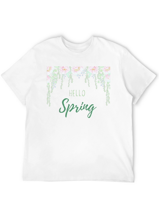 Hello Spring Floral Graphic Tee
